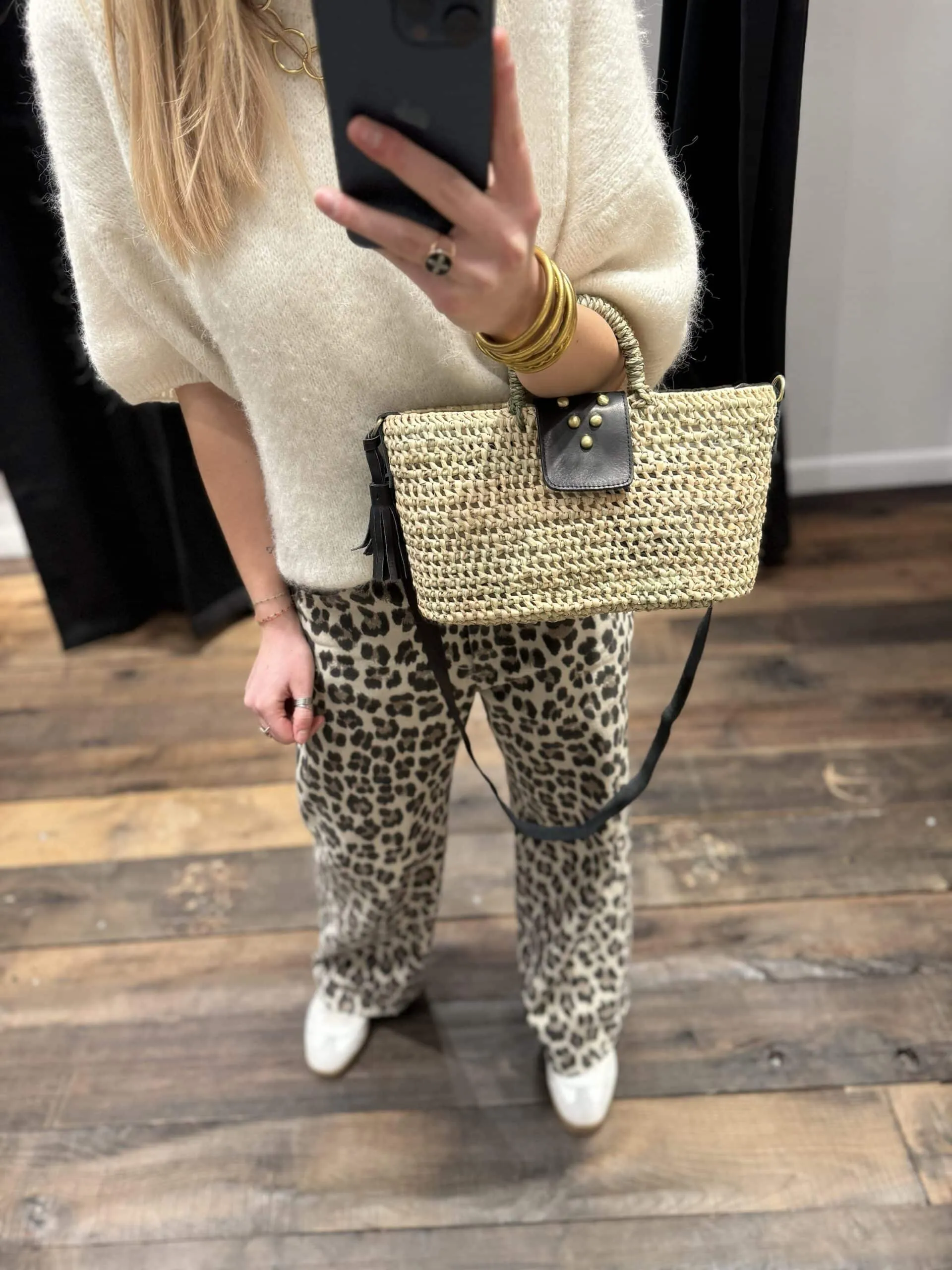 Grand panier « sunset » camel | Concept Store En Ligne | Jade & Lisa